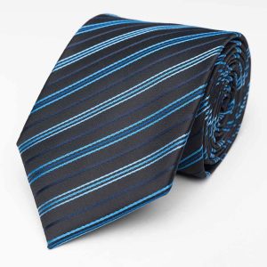 Corbata - Rayas Negro/Azul