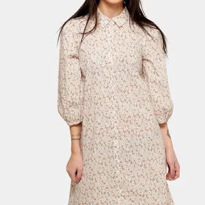 Vestido de camisa Sofie - Beige Floral