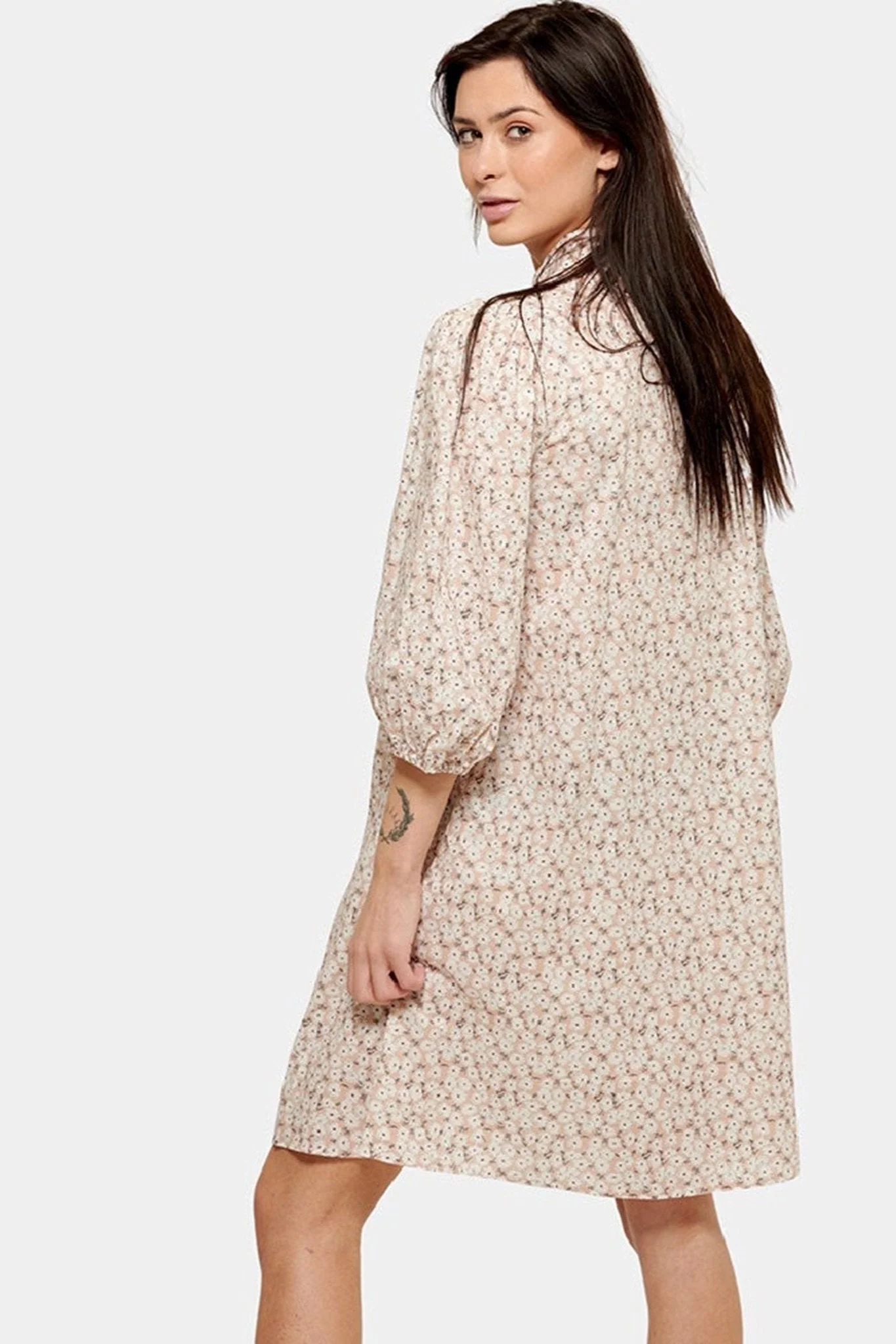 Vestido de camisa Sofie - Beige Floral - Imagen 4