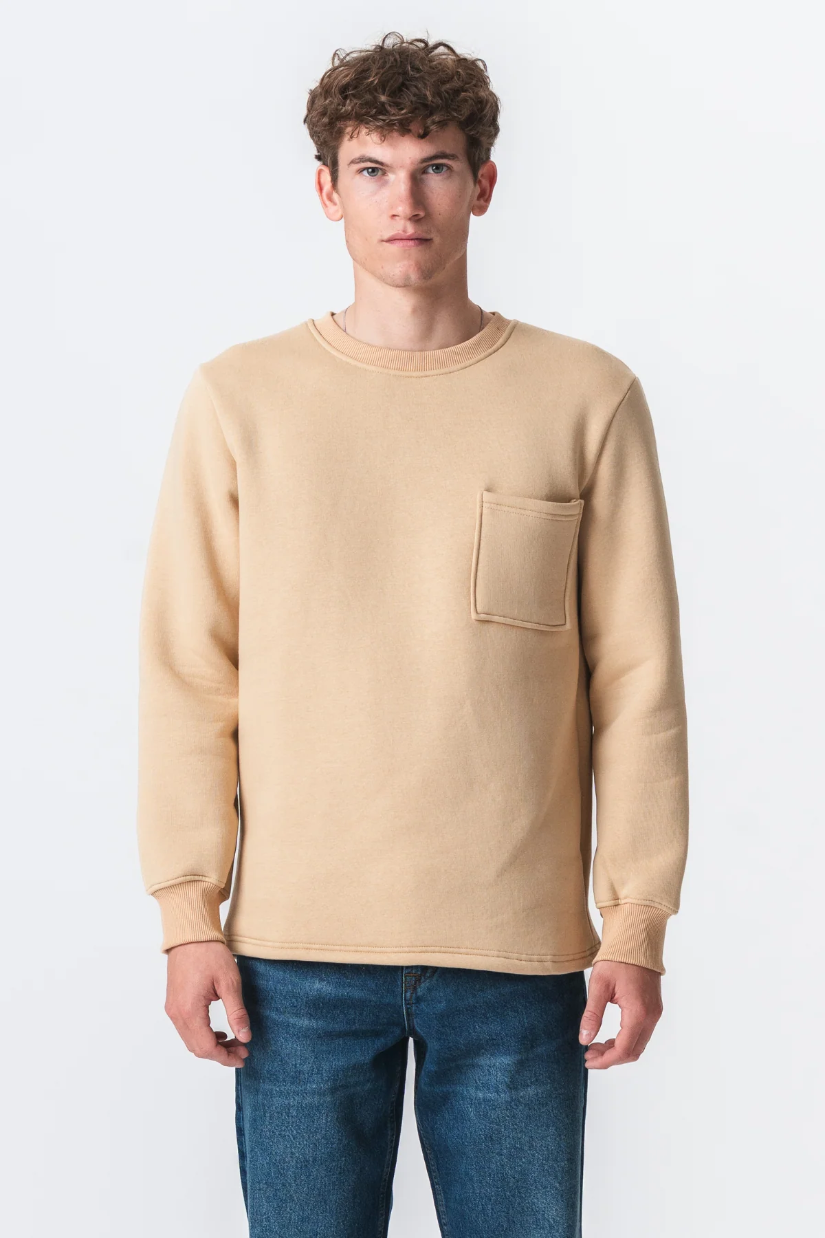 Sudadera de bolsillo Regular Fit - beige