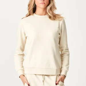 Sudor básico de cuello tripulado - beige ligero