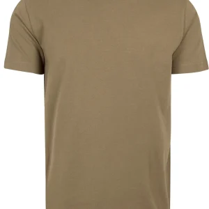 Camiseta redonda del cuello - oliva