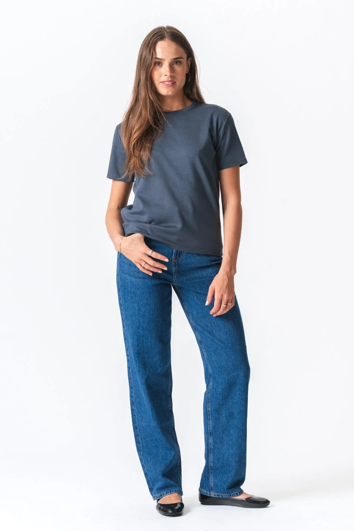 Camiseta suelta de Leah - gris - Imagen 3