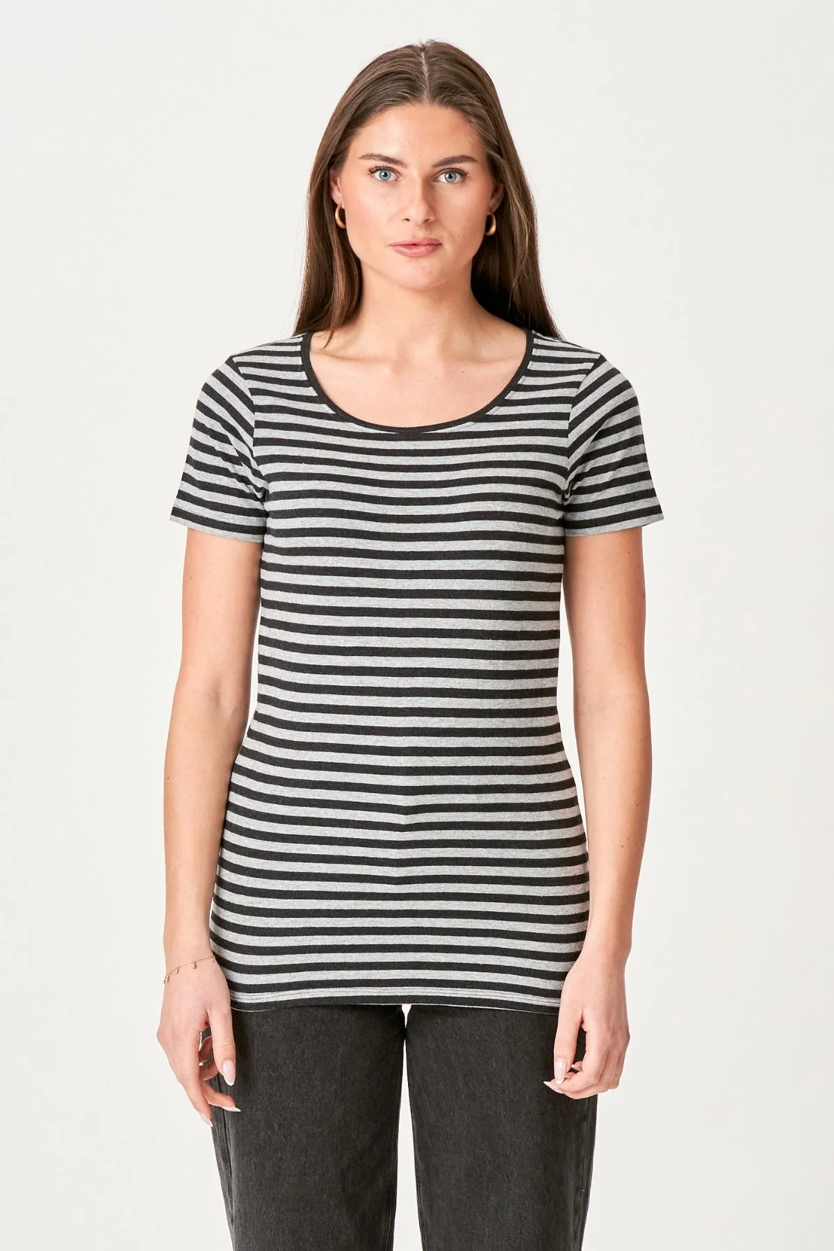 Camiseta Nørregade-Negro-Gray