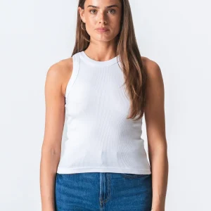 Top de acanalado - blanco