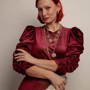 Top Lupita Terciopelo Granate