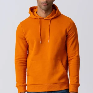 Sudor de sudadera con capucha básica - naranja