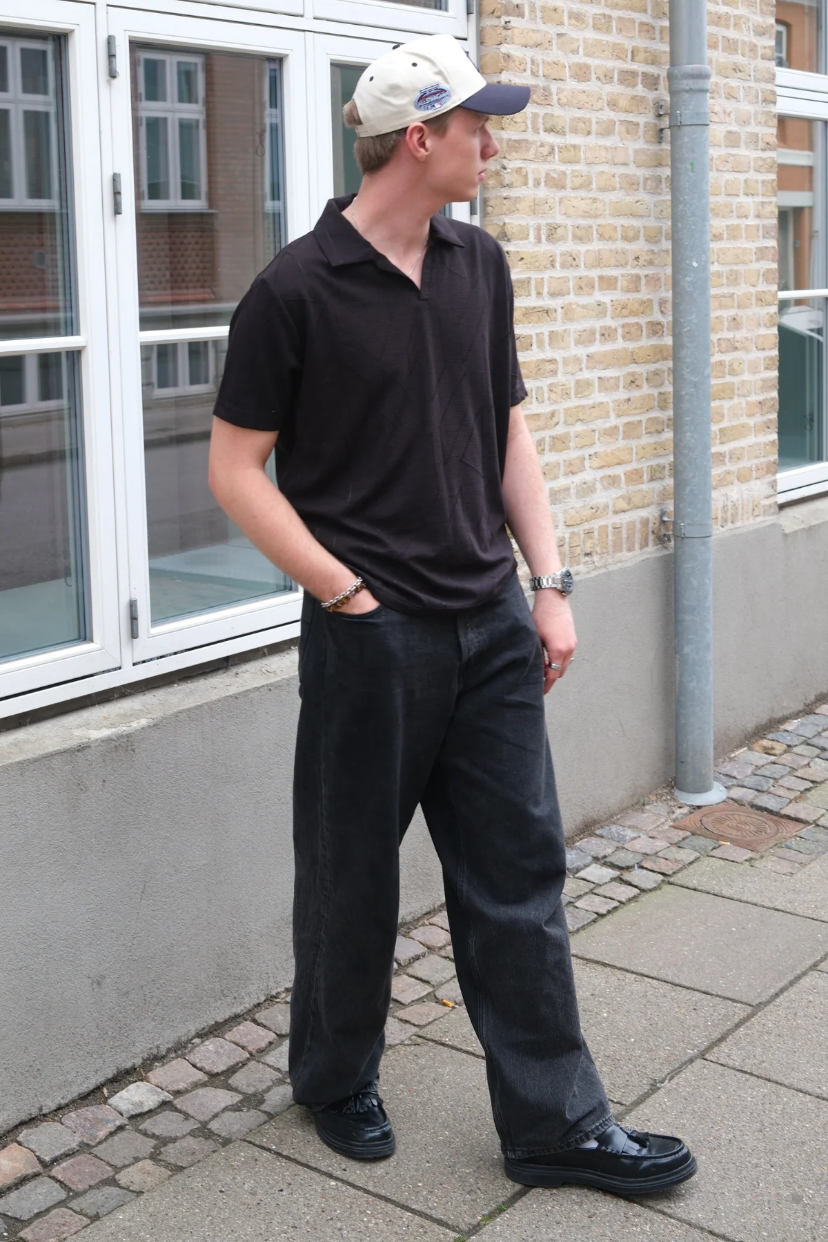 Atlas Textured Polo - Negro - Imagen 4