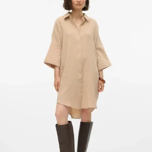 Camisa de gran tamaño natali - crema irlandesa