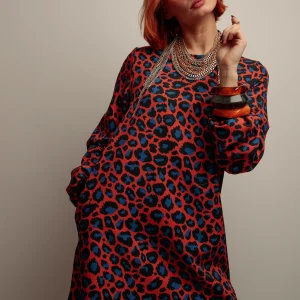 Vestido Amelia Print Caye Azul