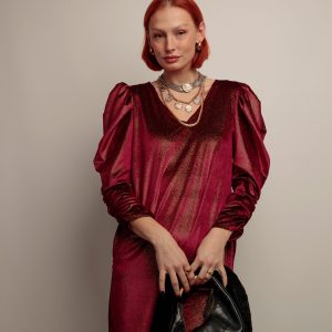 Vestido Pico Lupita Granate