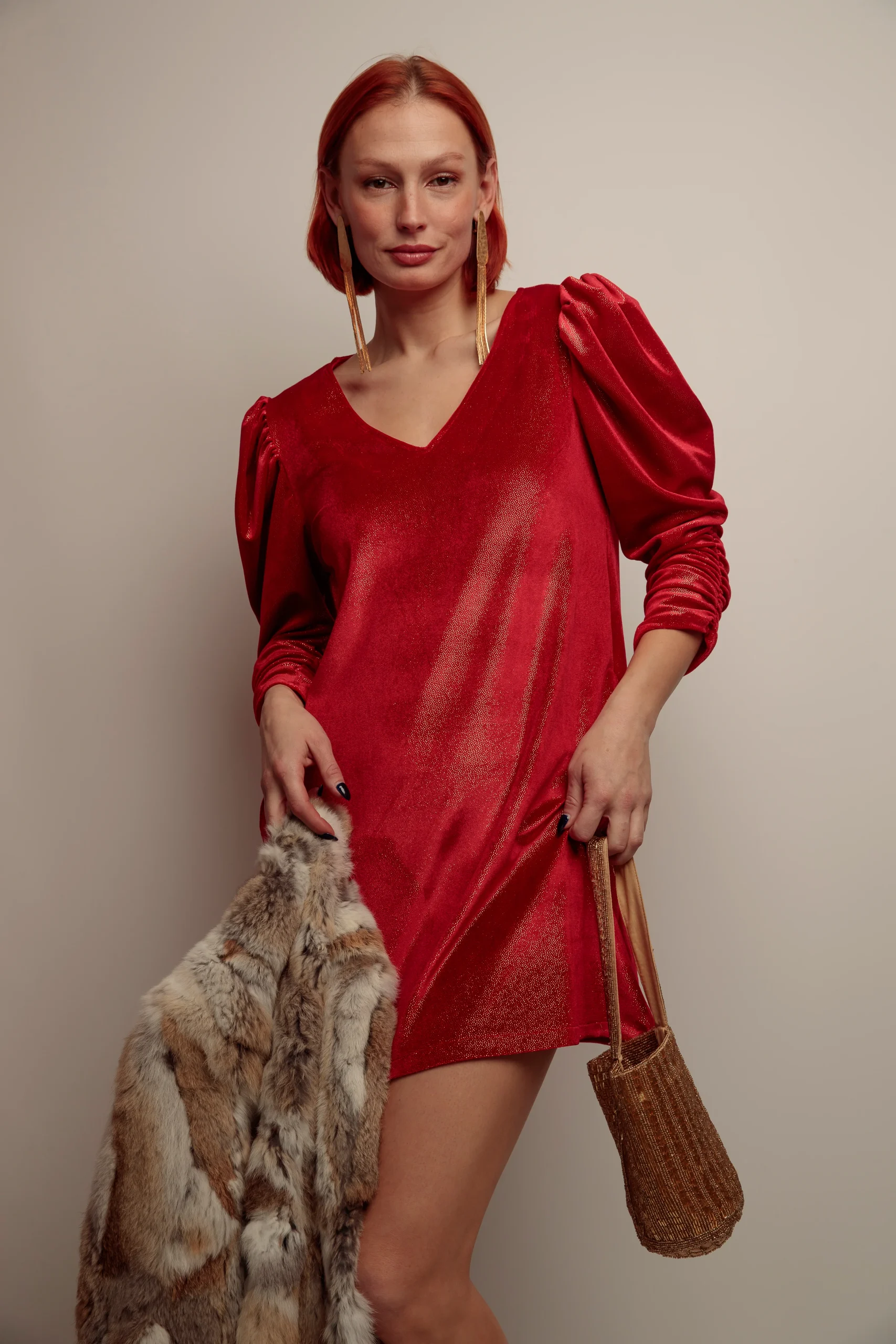 Vestido Pico Lupita Rojo - Imagen 3