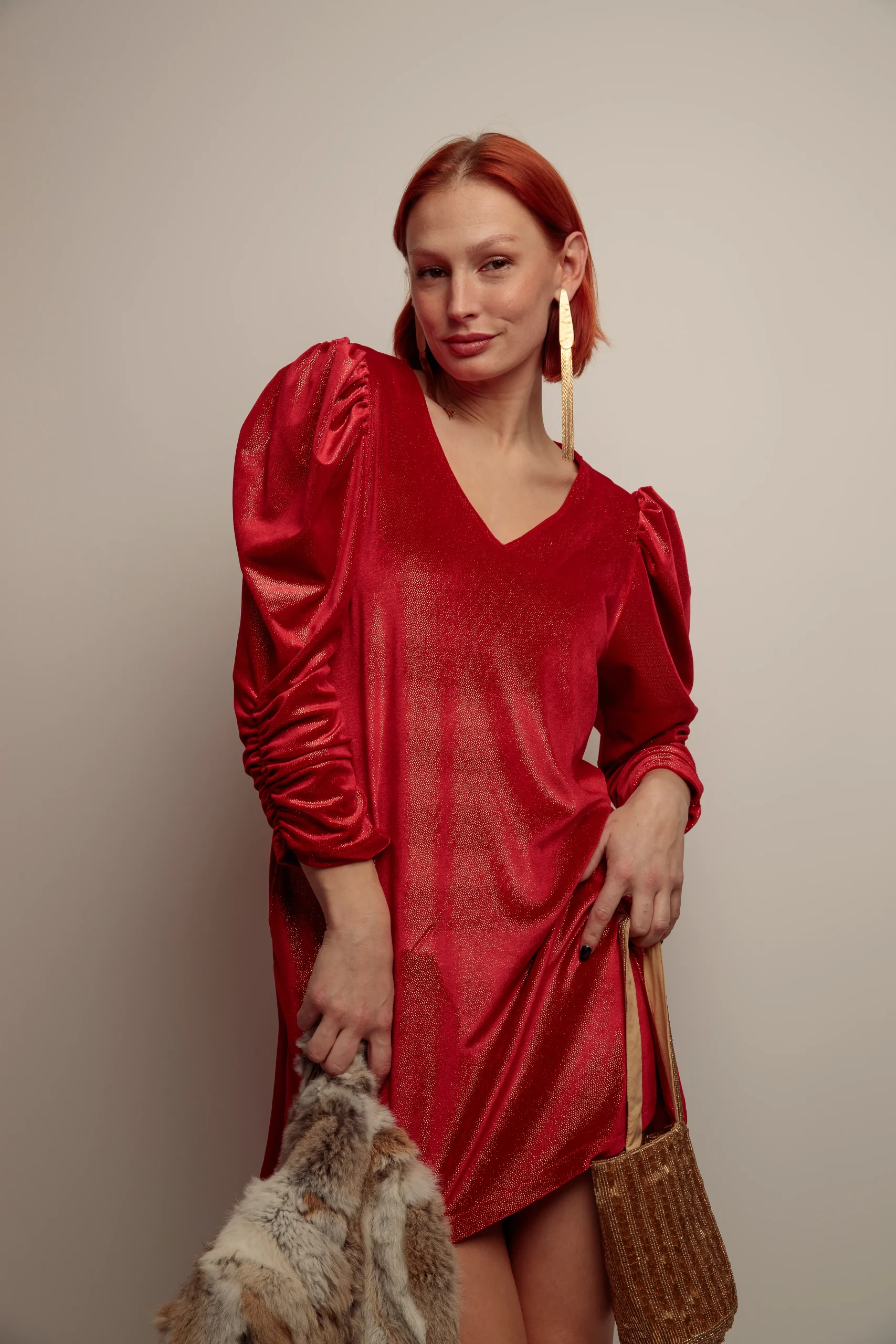 Vestido Pico Lupita Rojo - Imagen 4