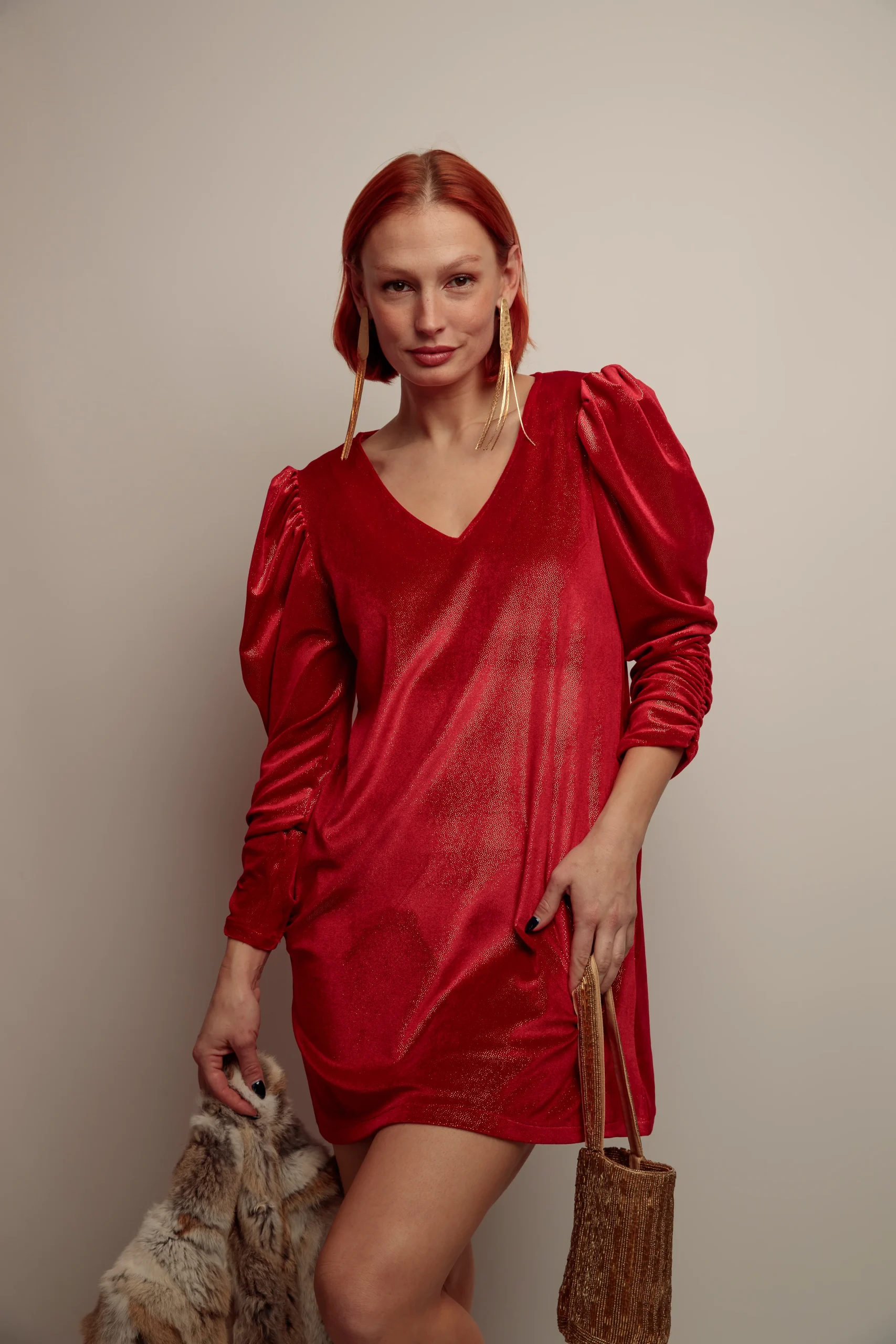 Vestido Pico Lupita Rojo - Imagen 5