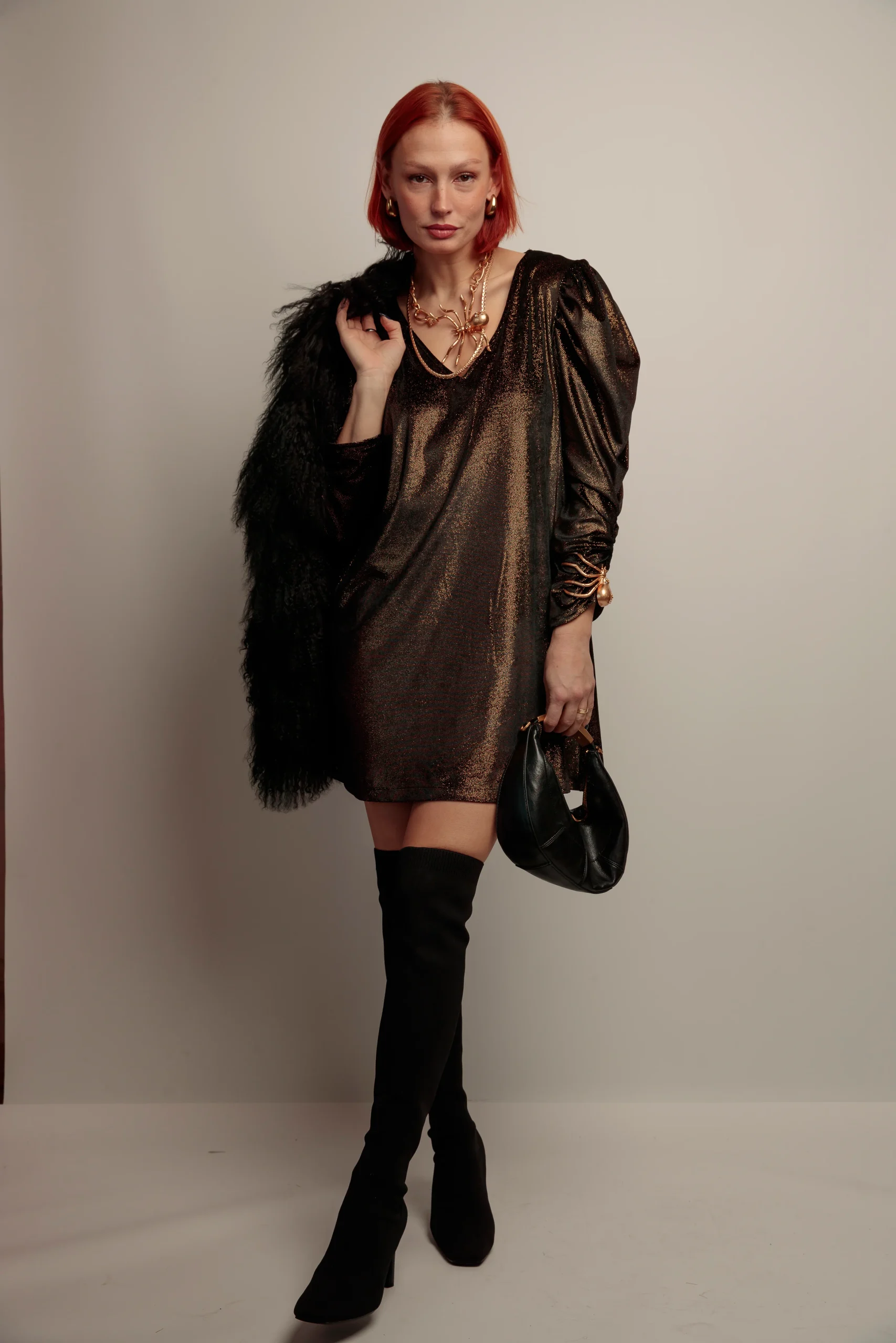 Vestido Pico Lupita Negro - Imagen 3