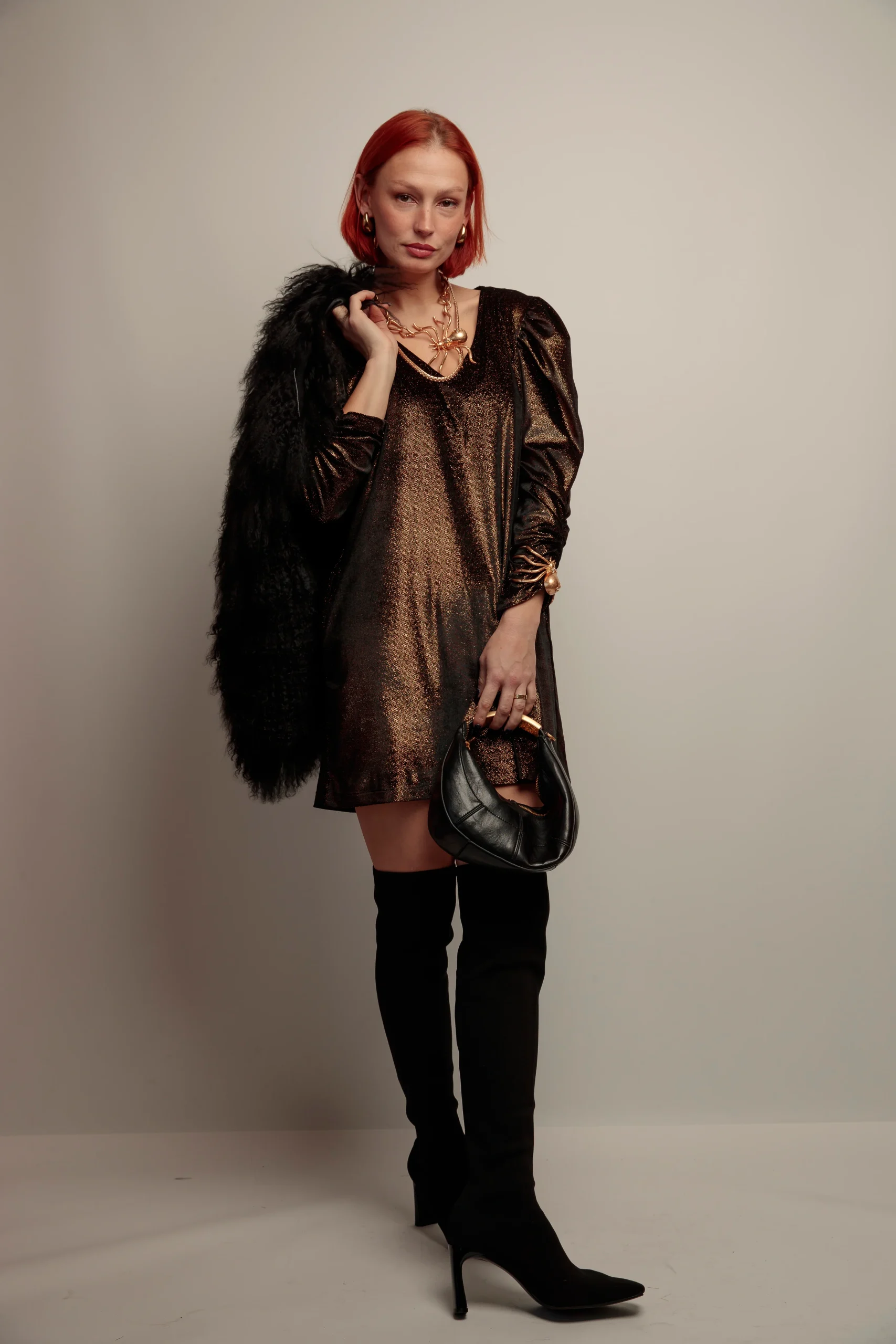 Vestido Pico Lupita Negro - Imagen 4