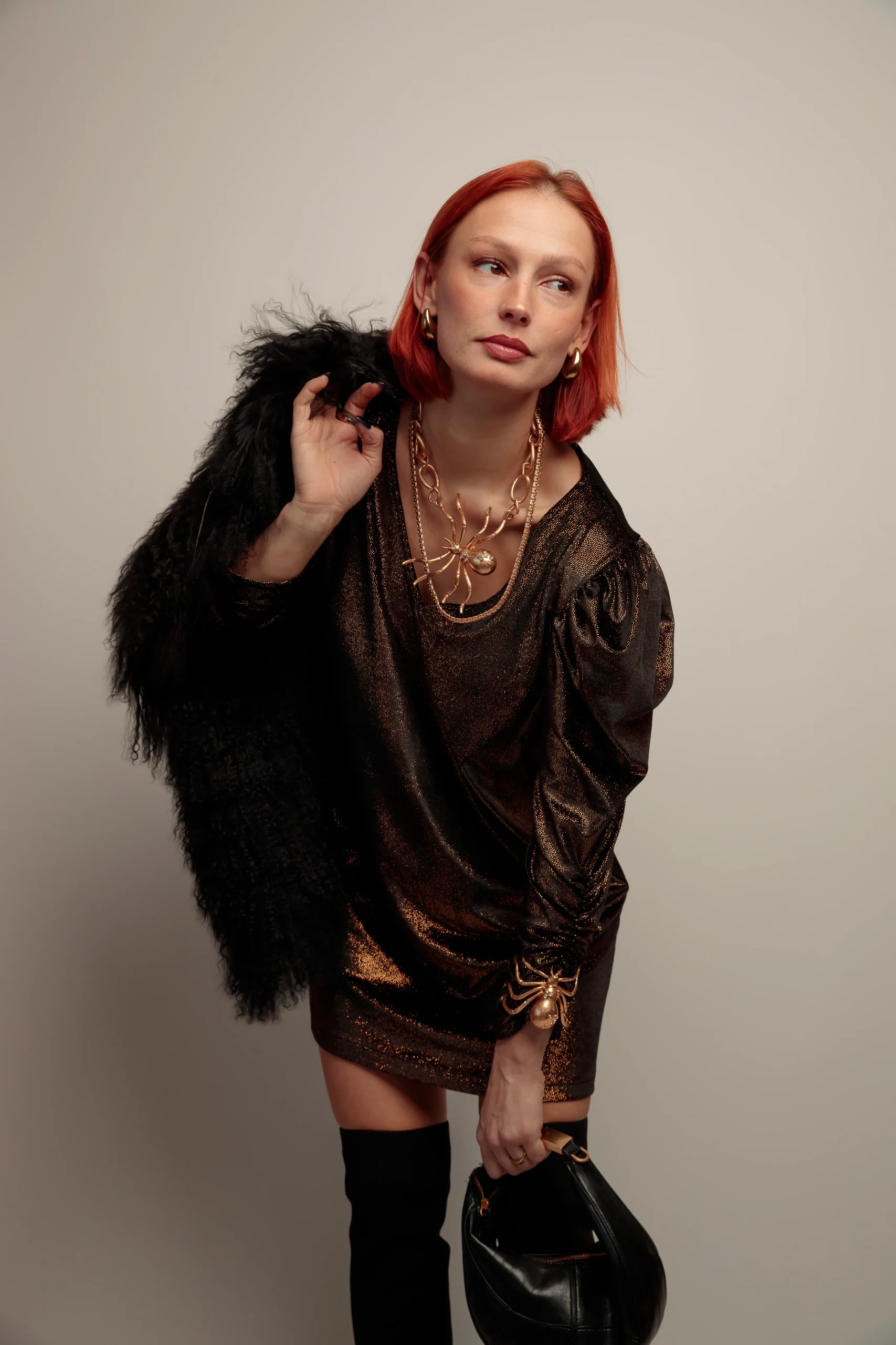 Vestido Pico Lupita Negro - Imagen 5