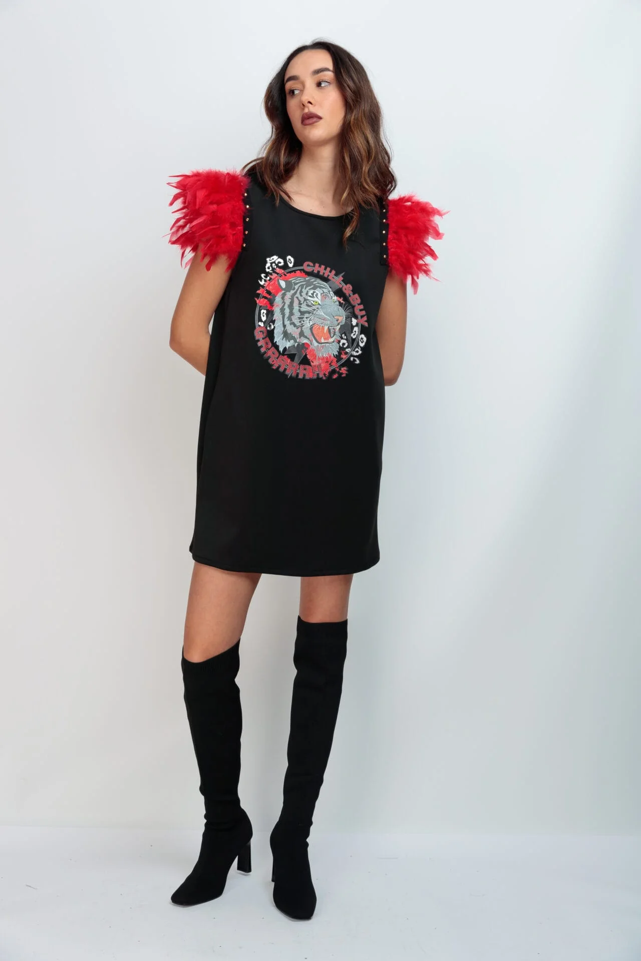 Vestido Plumas Tigergrr - Imagen 4