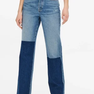 Pantalones de bloque de color Zikka - mezclilla azul medio