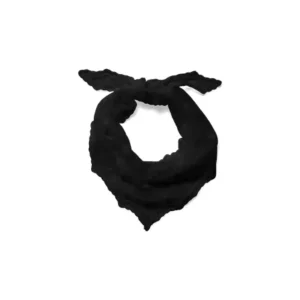 Bufanda Triangular De Encaje Silja - Negro
