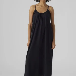 Vestido de tobillo singlete de Luna - Negro