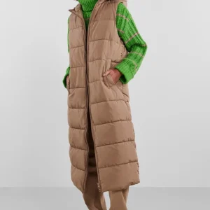 Chaleco de fuffet Elinora Lang - visón plateado