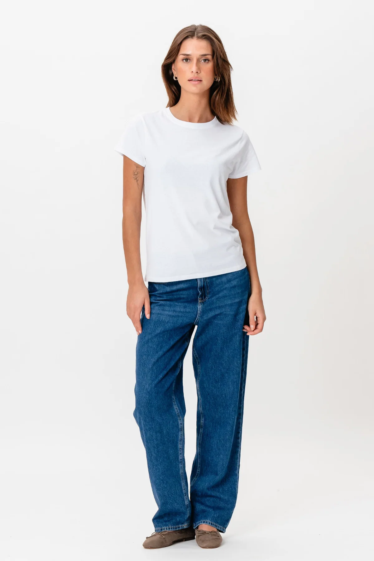 Camiseta básica - blanco - Imagen 4