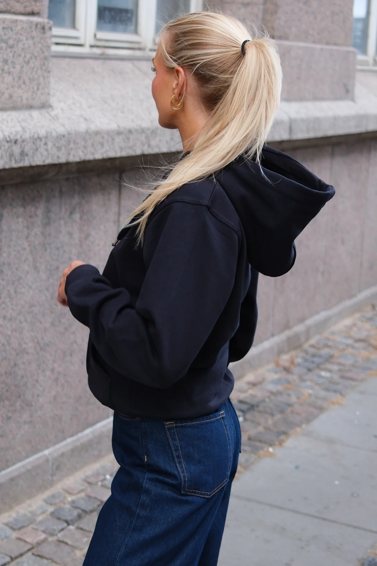 Basic Sudadera con capucha zip - marina oscura - Imagen 5