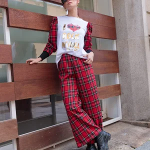 Camiseta Canela Tartán Roll