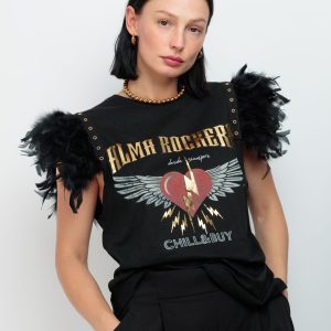 Camiseta Plumas Alma Rockera
