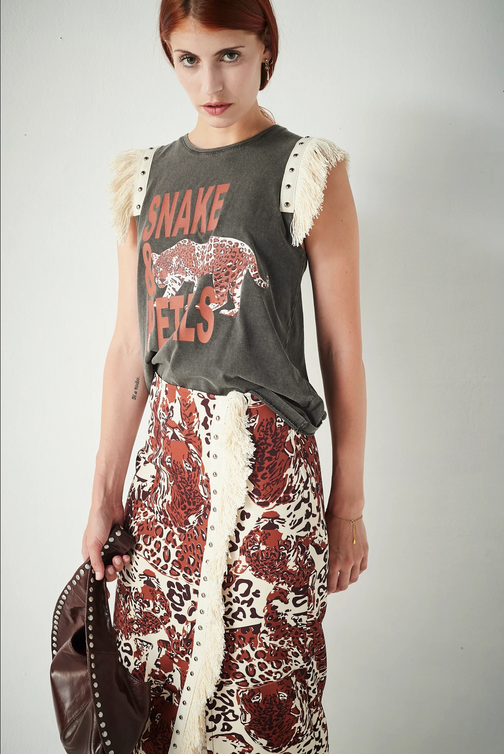 Camiseta Flecos Snake&Petals - Imagen 3