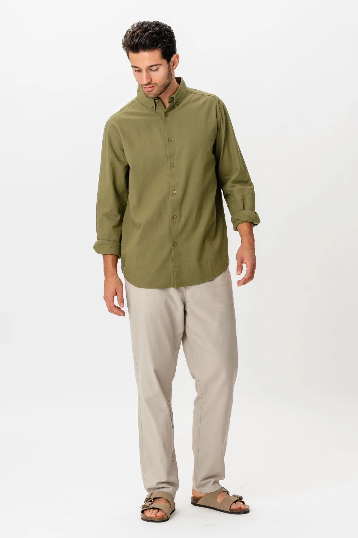 Camisa de lino - Verde - Imagen 3