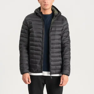 Chaqueta ligera con capucha - Negra