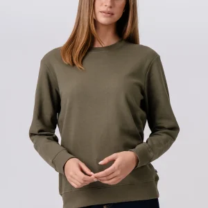 Sudadera con cuello redondo - Verde militar