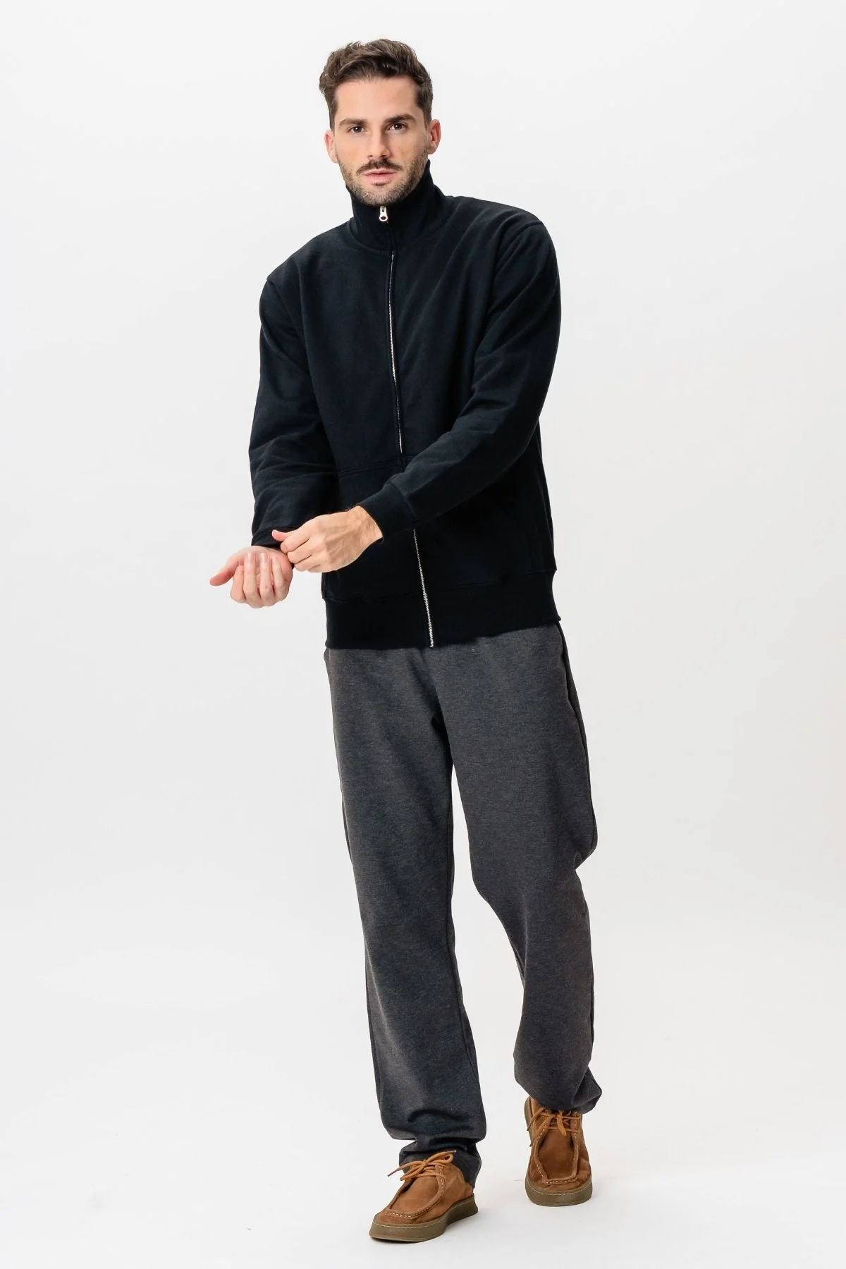 Sudadera con cremallera - negro - Imagen 3