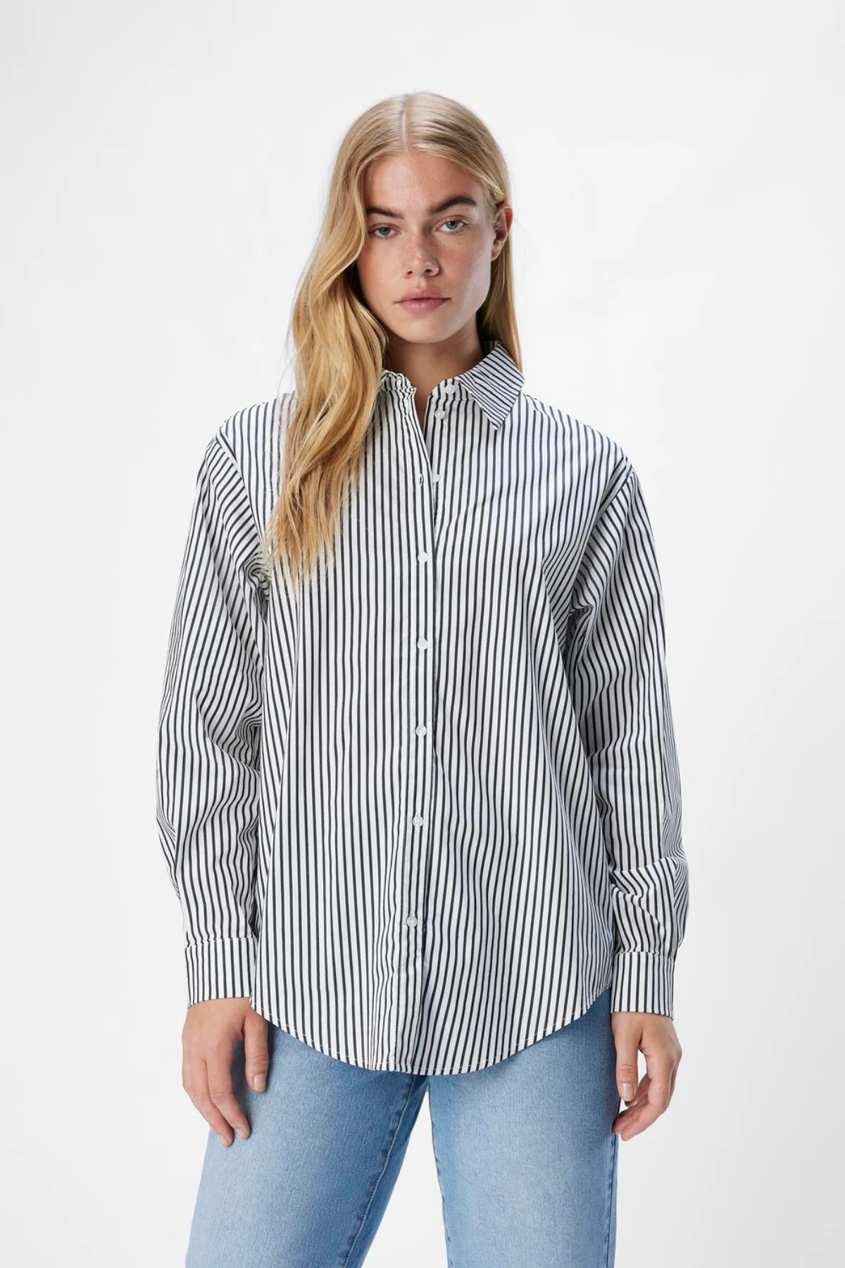 Tutta lo l/s camisa - negro/blanco