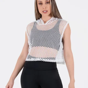 esqueleto con capucha malla blanco