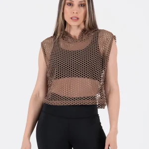 esqueleto con capucha malla cafe