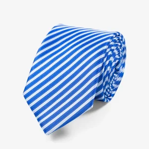 Corbata - rayas blancas/azul