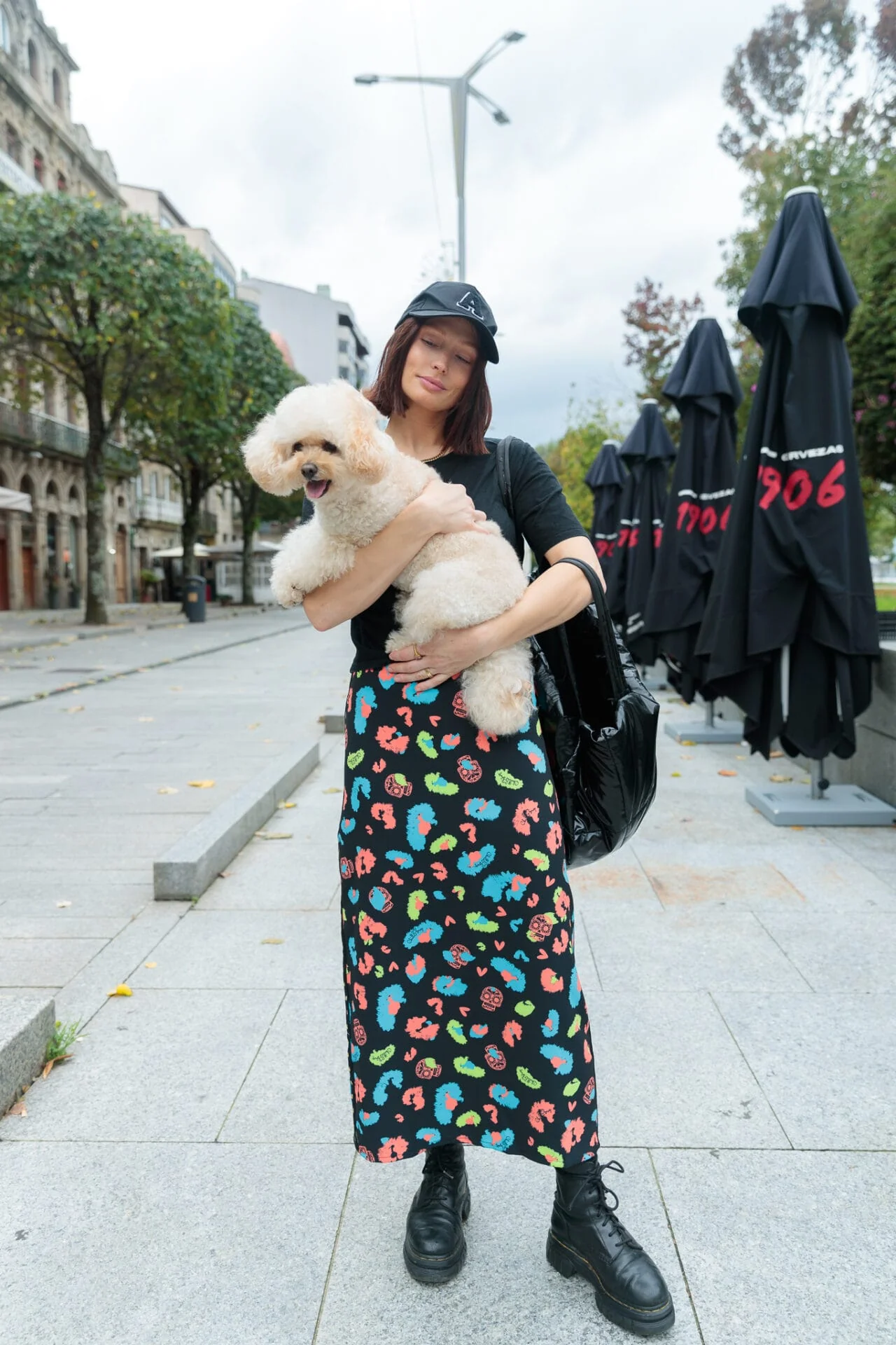 Falda Larga Print Skull