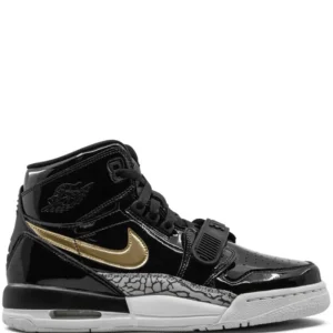 N370O Jordan Jordan Legacy 312 Black Gold Patent