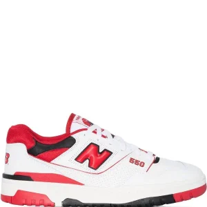 N372O New Balance tenis bajos 550 blanco rojo