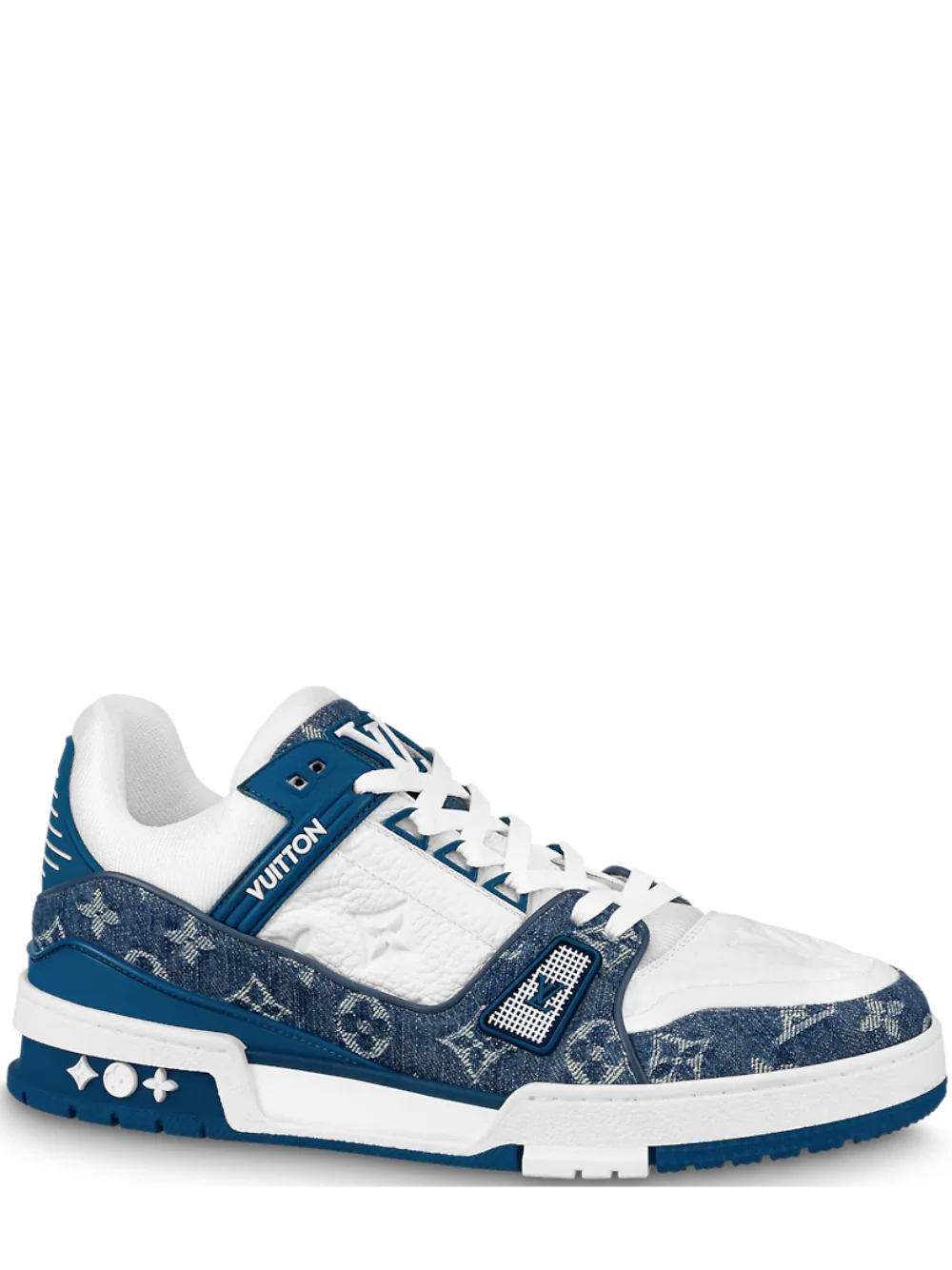 G5 Louis Vuitton LV Trainer Monogram Denim White Blue
