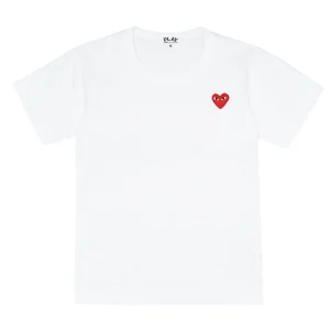N372O COMME DES GARÇONS PLAYS Camiseta Heart de algodón con logo