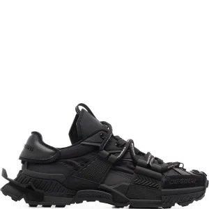 N372O Dolce & Gabbana tenis bajos Space negro negro