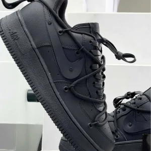 N370O tenis bajos Nike air force customizado negro