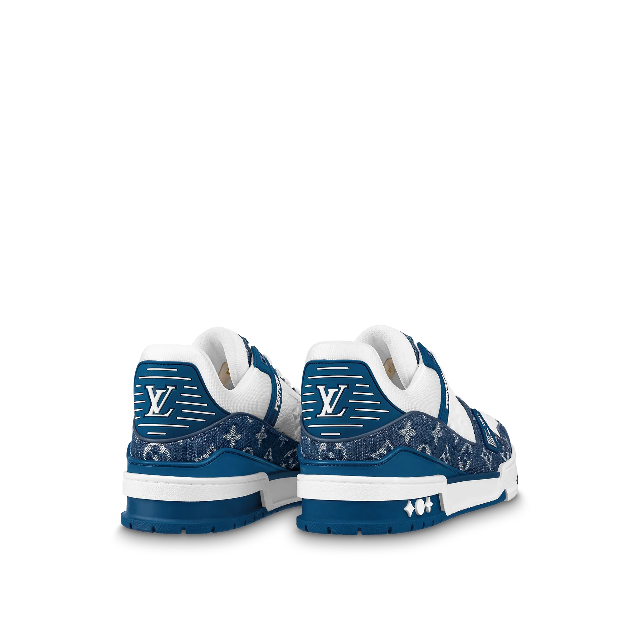G5 Louis Vuitton LV Trainer Monogram Denim White Blue - Imagen 3