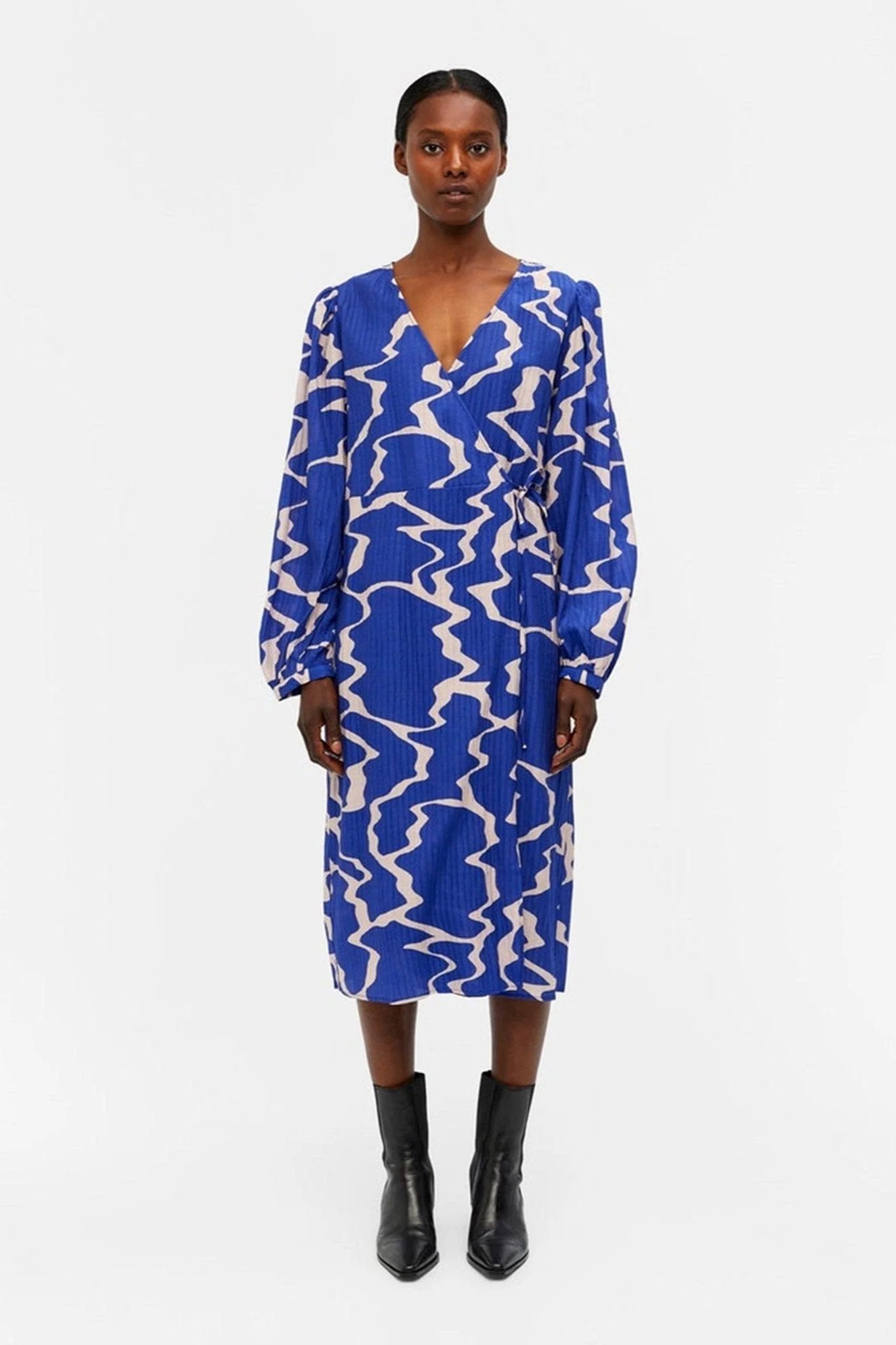 Vanja Wrap Kjole - Clematis azul - Imagen 5