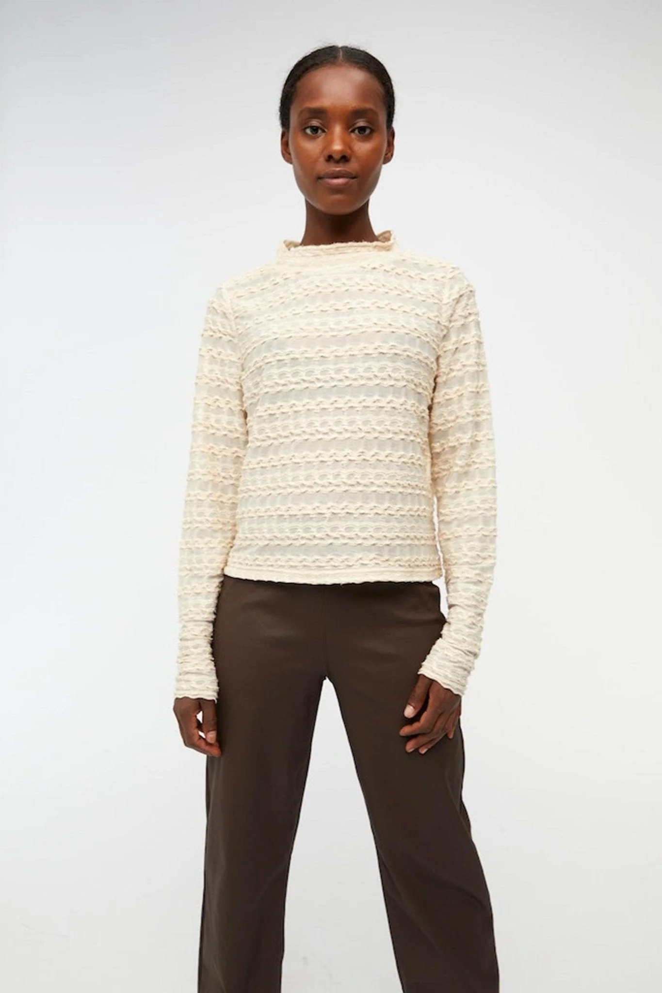 RUNA LANGærmet Blusa - Sandshell - Imagen 3