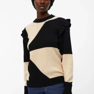 Malena Ruffle Pulhever Strik - Sandshell